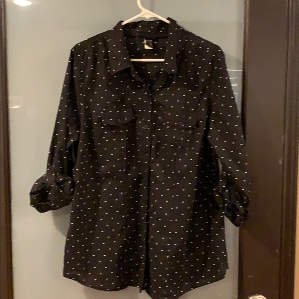 Collared Polka Dot Shirt